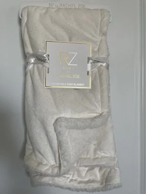 Rachel Zoe Manta Bebé Reversible Marfil Dorado Sherpa 30”x40” Regalo Bebé, NUEVA Foto 1 de 4