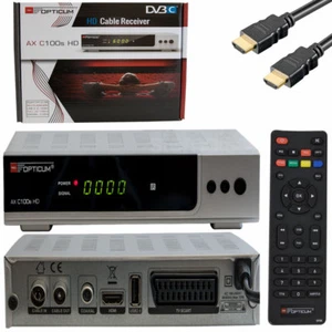 TV-Kabel Receiver DVB-C Kabelanschluss HDTV C100 Optikum HDMI Scart USB Digital - Bild 1 von 4