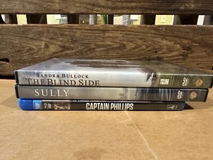 Lot of 3 Inspirational Movies Sully, Blind Side, Captain Phillips - Picture 1 of 4