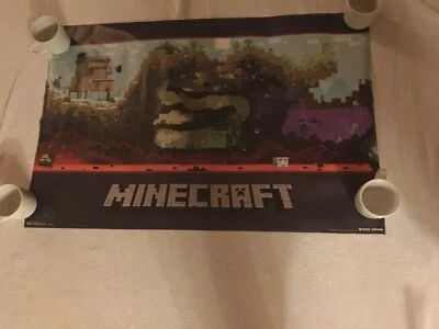 TRENDS JINX MOJANG MINECRAFT POSTER MINECRAFT WORLD 22X 33 1/2 INCHES NEW - Image 1 of 3