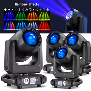 4PCS 200W DMX ZOOM LED Moving Head Light Beam 18Prism Gobo Party Stage DJ Lights - Picture 1 of 18
