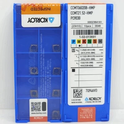 CCMT060208-HMP PC9030 CCMT060208-HMP Original KORLOY CNC Carbide inserts 10PCS