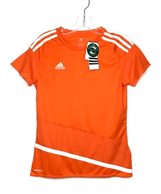 Adidas Regista 16 Short Sleeve Soccer Top Women’s S Orange 3 Stripes Climacool - Image 1 of 4