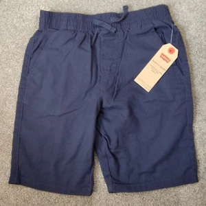 Levis Shorts Boys Navy Blue Slim Fit Drawstring Elastic Waist Adjustable Casual - Picture 1 of 11