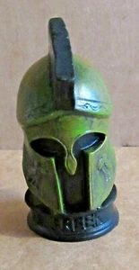 ORNAMENT RESIN GREEK CORINTHIAN HELMET ANCIENT GREECE PLUMED CREST SPARTAN - Picture 1 of 4