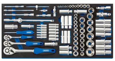 Socket Set In Full Drawer Eva Insert Tray, 1/4", 3/8", And 1/2" (84 Piece) - Image 1 of 2