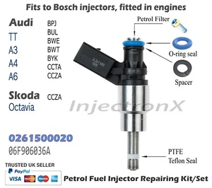 Einspritzventil Service Kit O-Ring 0261500020 für Audi Skoda 2.0 TFSI RS Motoren - Bild 1 von 1