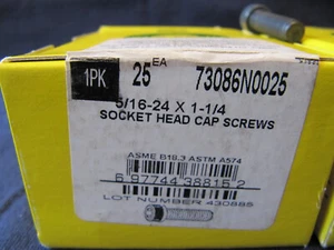 HOLO-KROME 5/16-24 x 1-1/4 Socket Head Cap Screws Made In The USA, lot of 50 pc. - Picture 1 of 10