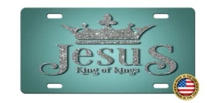 Jesus King of Kings Christian Aluminum Vanity License Plate Tag B NEW 6" X 12" - Picture 1 of 5