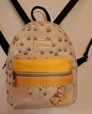 Loungefly Disney Винни-Пух мини регулируемый рюкзак мед горшок пчелы сумка  - Изображение 1 из 4
