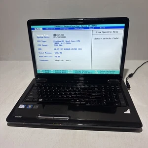 Portátil Toshiba Satellite L555 17" Pentium T4400 4 GB Ram sin unidad arranque Bios sin PS - Imagen 1 de 13