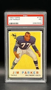 Jim Parker 1959 Topps #132 RC PSA 7 HOF ROOKIE COLTS NFL FOOTBALL CARD! - Picture 1 of 2