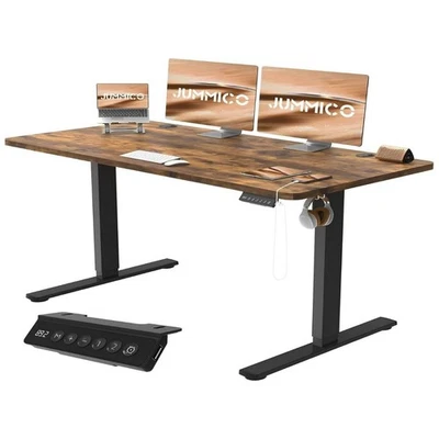 Computertisch Höhenverstellbar Memory USB-Ladebuchse Schreibtisch 140x60cm Alarm - Bild 1 von 4