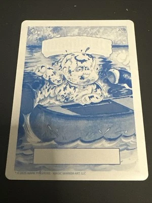 Horrorible Kids Series 9 #277b Cyan Printing Plate Jason Friday the 13th GPK - Image 1 of 2