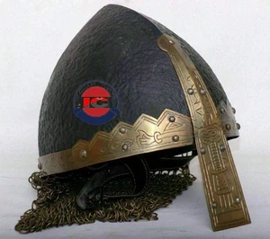18Ga Steel Knight SCA Replica Medieval Norman Nasal Viking Helmet Halloween Gift - Picture 1 of 12