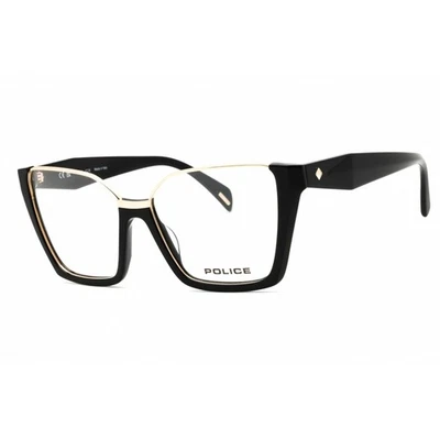 Gafas para mujer Police brillantes de metal negro borde completo marco ojo de gato VPLP53M 0700 Foto 1 de 2