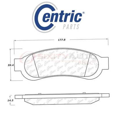 Centric C-TEK Metallic Disc Brake Pads for 2010-2012 Ford F-350 Super Duty id - Imagem 1 de 4