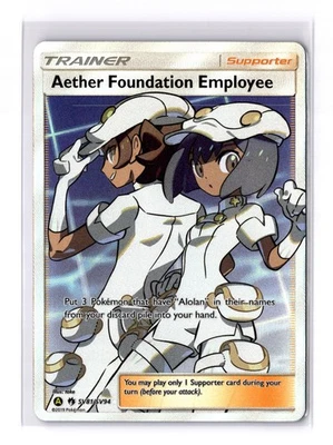 Aether Foundation Employee - SV81/SV94 Hidden Fates Shiny Holo Rare - NM - Image 1 of 2