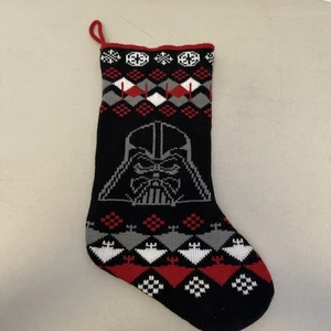 19" Star Wars Darth Vader Strick Weihnachtsstrumpf schwarz-weiß-rot - Bild 1 von 14