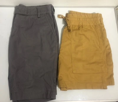 Country Road Ladies Size 6 Shorts x 2 - VGC - Grey + Mustard - Quality - Image 1 of 4