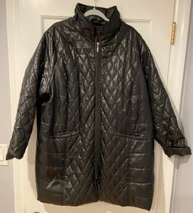 Roaman’s Black Quilted Puffer Jacket – Size 2X, Full Zip - Picture 1 of 9