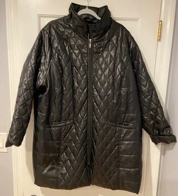 Chaqueta acolchada negra Roaman’s - talla 2X, cremallera completa Foto 1 de 4