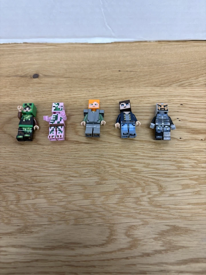 Lego Mini Figuras - Minecraft Lote de 5 - Sin Armas - Incluye Alex Foto 1 de 1