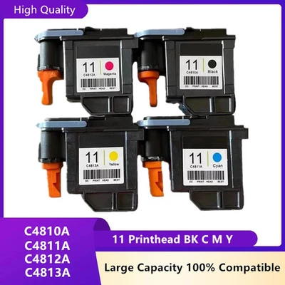 4PC/set  HP11 C4810A C4811A C4812A C4813A Printhead for HP 500 800 510 100 110 - Image 1 of 4