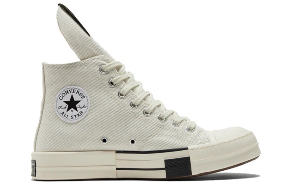 靴 Converse x DRKSHDW - Chuck 70 DRKSTAR HI Converse Rick Owens x DRKSHDW DRKSTAR Chuck 70 High Egret for Sale