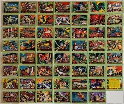 Mars Attacks Green Base Parallel Card Set 55 Cards Topps 2012 - Image 1 of 3