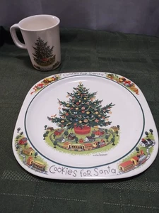 Vintage Pfaltzgraff Selandia "Cookies Milk For Santa" Teller und Becher Melamin - Bild 1 von 24