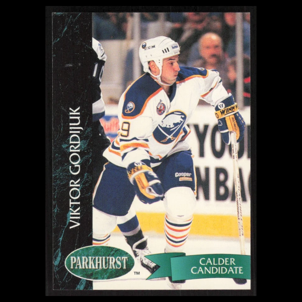 Viktor Gordiuk Rookie #17 1992 Parkhurst Buffalo Sabres Hockey Card NHL NM - Image 1 of 3