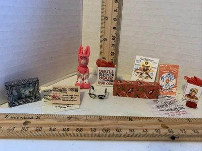 Dollhouse Miniature 1:12 A Christmas Story Ralphie Parker Gnome And Gift Bag Lot - Image 1 of 4