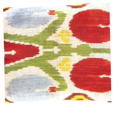 Almohada Ikat de seda de terciopelo colores rosa turca 16"" X 24"" Foto 1 de 3