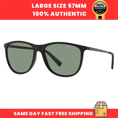 Очки солнцезащитные мужские Armani Exchange AX4047SF 807871 черные квадратные зеленые неполяризованные - Изображение 1 из 3