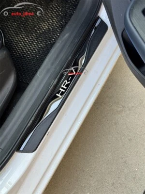 Tempos pretos para Honda HR-V porta de carro de aço arranhão tampa painel protetor de degrau - Imagem 1 de 4