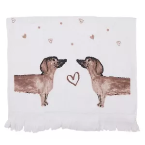 Gästehandtuch, Gästetuch, Handtuch DACHSHUND LOVE 40x60 by Clayre & Eef CTKCS - Bild 1 von 1