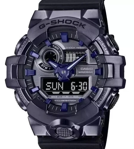 NEW Casio G-Shock G-STEEL Analog-Digital Quartz Black-Purple GM700P-6A - Image 1 of 1