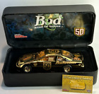 1998 Nascar 50th Anniversary 24kt Gold Bud #50 Chevy 1:24 Diecast Race w/case