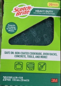 Scotch-Brite Heavy Duty Industrial Size Scour Pads 20 per pack - Picture 1 of 2