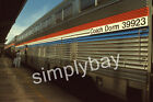2 Photo Slides 1981 Amtk Amtrak Coach Dorm Car #39923, Sacramento, Ca 1986