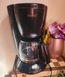 GEVALIA 12 CUP PROGRAMMABLE COFFEE MAKER MODEL C-60A BLACK - Picture 1 of 6