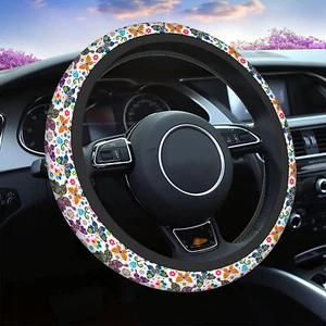 Butterfly Non-Slip Steering Wheel Cover Spring Floral Colorful Butterflie - Picture 1 of 12