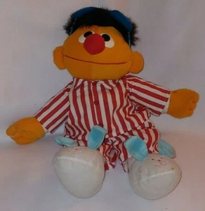 Vintage 1996 Tyco Sesame Street Sing Sleep and Snore Ernie PJs Plush Doll WORKS - Picture 1 of 9