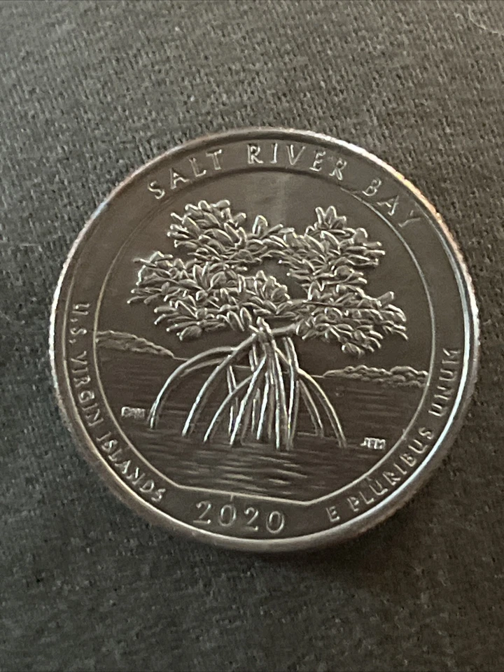 2020 D Improperly Annealed Planchet Salt River Bay Quarter Mint Error - Image 1 of 4