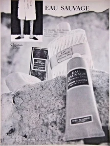 PUBLICITÉ DE PRESSE 1968 EAU SAUVAGE DE CHRISTIAN DIOR - GRUAU - ADVERTISING - Imagen 1 de 1