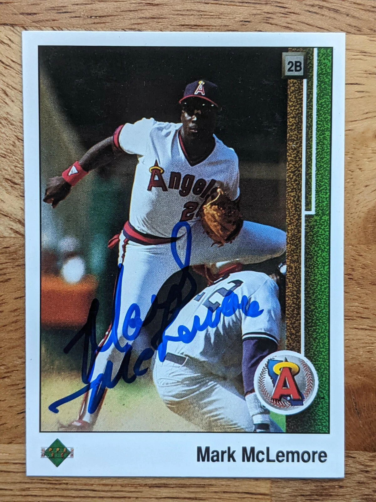 AUTOGRAPHED - Mark McLemore - Upper Deck #245 California Angels 1989