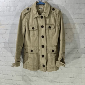 Converse One Star Khaki Denim Military Style Jacket - Picture 1 of 8