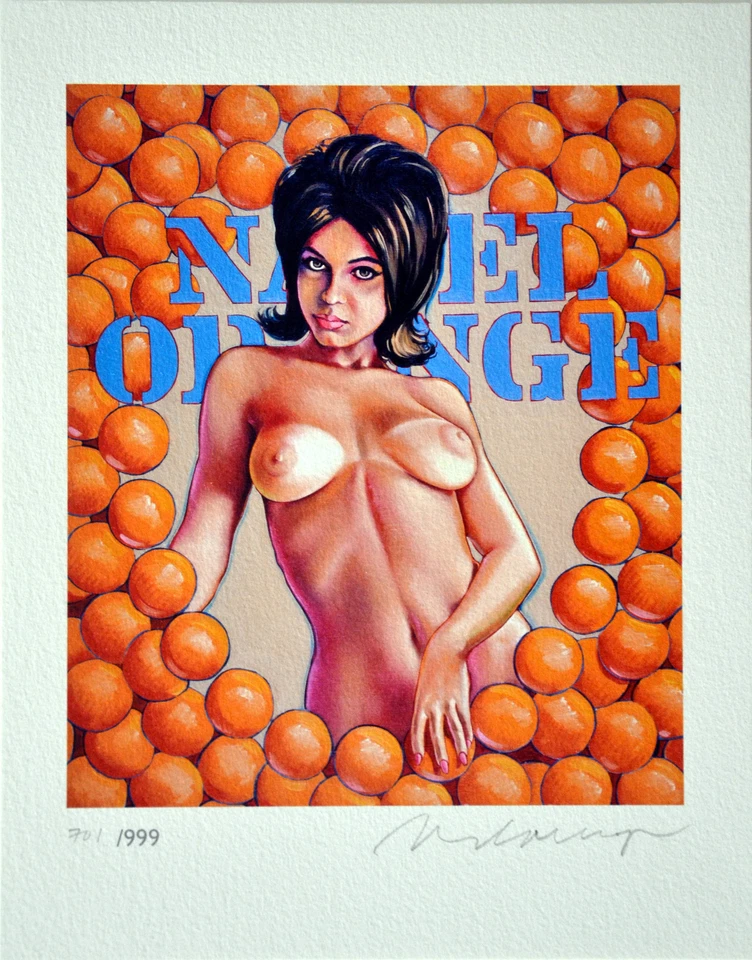 Mel Ramos - Navel Orange - 2013, Pop Art Grafik Lithografie, Vorzugsgrafik - Bild 1 von 1