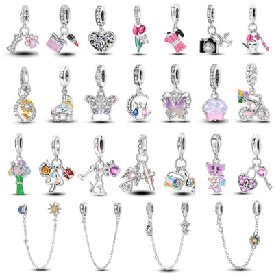 Original Authentic 925 Sterling Silver DIY CZ Charm Pendant For Women Bracelet - Image 1 of 4